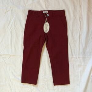 Frenchie Mini Couture NWT Toddler Maroon Adjustable Waist Pants - Size 2T